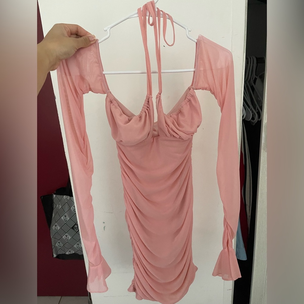 Club outfit baby pink dress. Size XS